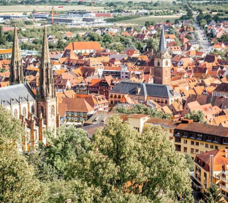 Obernai village in France